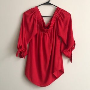Red Express Off The Shoulder Blouse